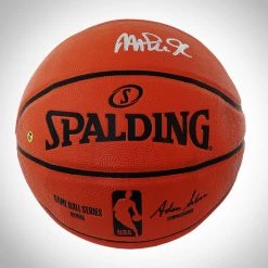 PPC Magic Johnson - Los Angeles Lakers - Beckett Witnessed Certified Hand-Signed Basketball By Earvin 'Magic' Johnson Custom Museum Display