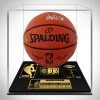 PPC Magic Johnson - Los Angeles Lakers - Beckett Witnessed Certified Hand-Signed Basketball By Earvin 'Magic' Johnson Custom Museum Display