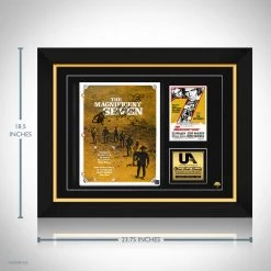 RARE-T Magnificent Seven 1960 Transcript Limited Signature Edition Studio Licensed Custom Frame
