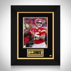 RARE-T Patrick Mahomes Kansas City Chiefs Photo Limited Signature Edition Licensed Custom Frame