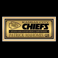 RARE-T Patrick Mahomes Kansas City Chiefs Photo Limited Signature Edition Licensed Custom Frame