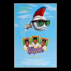 PPC Major League - Beckett Witnessed Certified Hand-Signed Script By Charlie Sheen Custom Frame