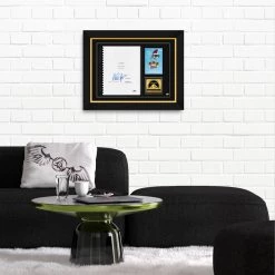 PPC Major League - Beckett Witnessed Certified Hand-Signed Script By Charlie Sheen Custom Frame