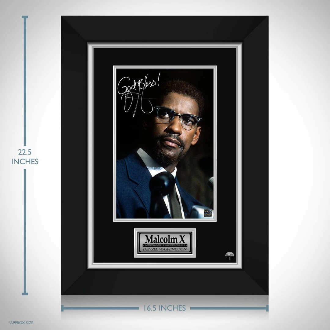 RARE-T Malcolm X - Denzel Washington Photo Limited Signature Edition Studio Licensed Custom Frame Limited Edition Frames 3 RARE-T Malcolm X - Denzel Washington Photo Limited Signature Edition Studio Licensed Custom Frame Limited Edition Frames