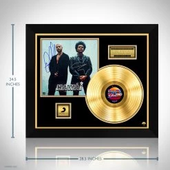 RARE-T Maluma And The Weeknd - Papi Juancho Hawai Remix Gold LP Limited Signature Edition Studio Licensed Custom Frame Limited Edition Frames