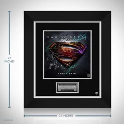 RARE-T Man Of Steel - Original Motion Picture Soundtrack LP Cover Limited Signature Edition Studio Licensed Custom Frame Limited Edition Frames
