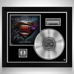 RARE-T Man Of Steel - Original Motion Picture Soundtrack Platinum LP Limited Signature Edition Studio Licensed Custom Frame