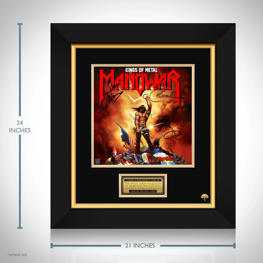 RARE-T Limited Edition Frames Manowar - Kings Of Metal LP Cover Limited Signature Edition Studio Licensed Custom Frame 3 RARE-T Limited Edition Frames Manowar - Kings Of Metal LP Cover Limited Signature Edition Studio Licensed Custom Frame