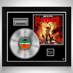 RARE-T Limited Edition Frames Manowar - Kings Of Metal Platinum LP Limited Signature Edition Studio Licensed Custom Frame