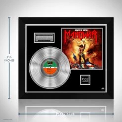 RARE-T Limited Edition Frames Manowar - Kings Of Metal Platinum LP Limited Signature Edition Studio Licensed Custom Frame