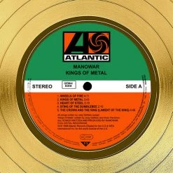 RARE-T Limited Edition Frames Manowar - Kings Of Metal Gold LP Limited Signature Edition Studio Licensed Custom Frame