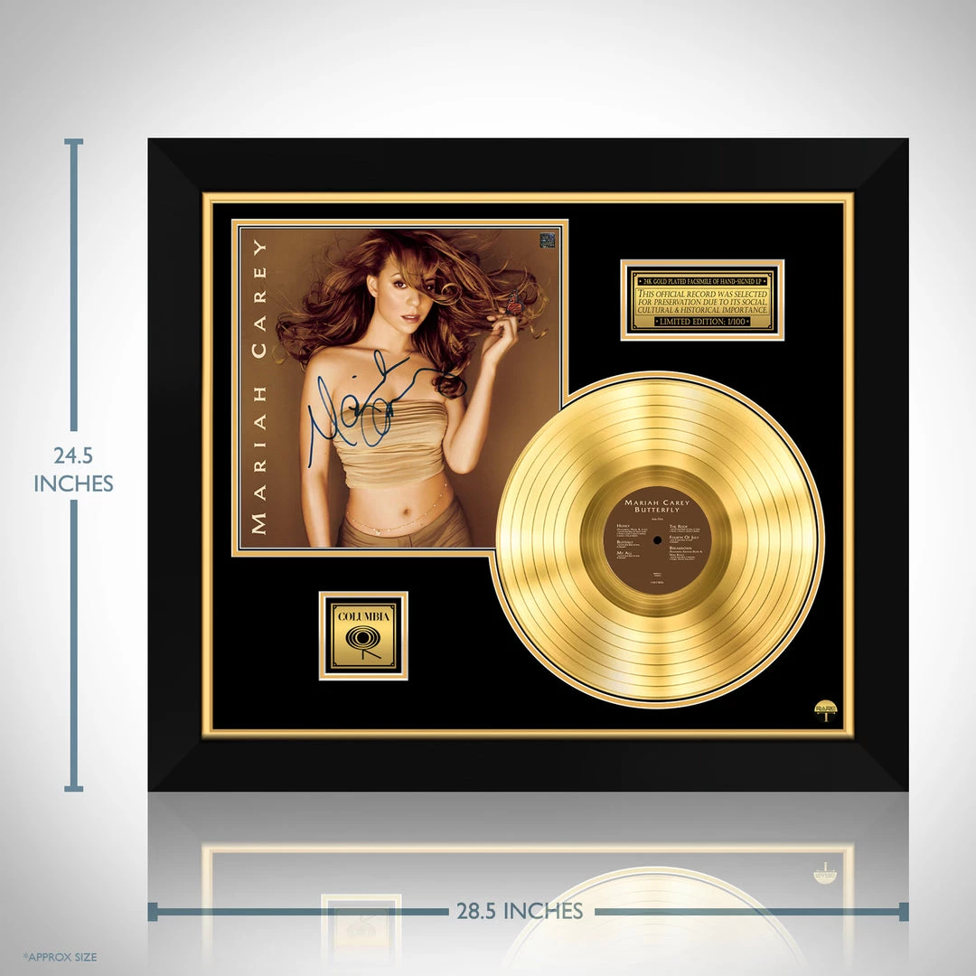 Rare-T Limited Edition Frames Mariah Carey - Butterfly Gold LP Limited Signature Edition Studio Licensed Custom Frame 3 Rare-T Limited Edition Frames Mariah Carey - Butterfly Gold LP Limited Signature Edition Studio Licensed Custom Frame