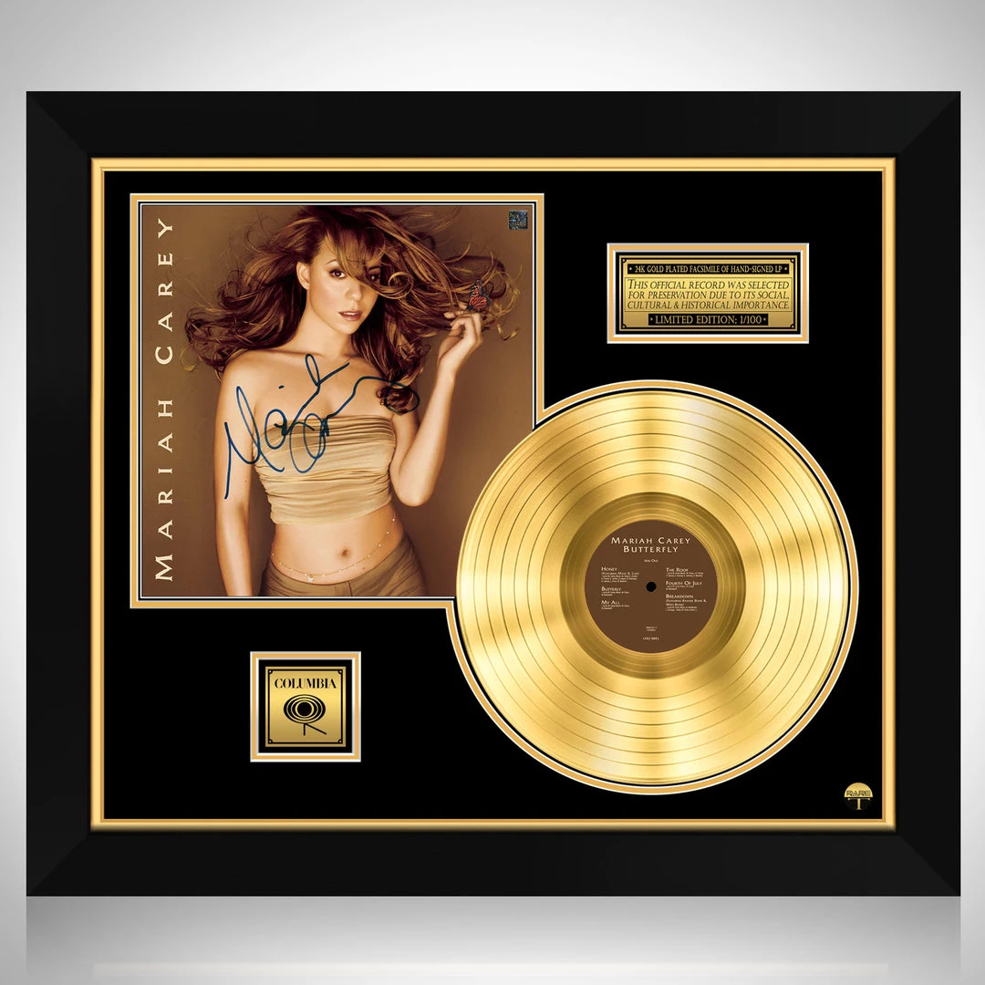Rare-T Limited Edition Frames Mariah Carey - Butterfly Gold LP Limited Signature Edition Studio Licensed Custom Frame 1 Rare-T Limited Edition Frames Mariah Carey - Butterfly Gold LP Limited Signature Edition Studio Licensed Custom Frame