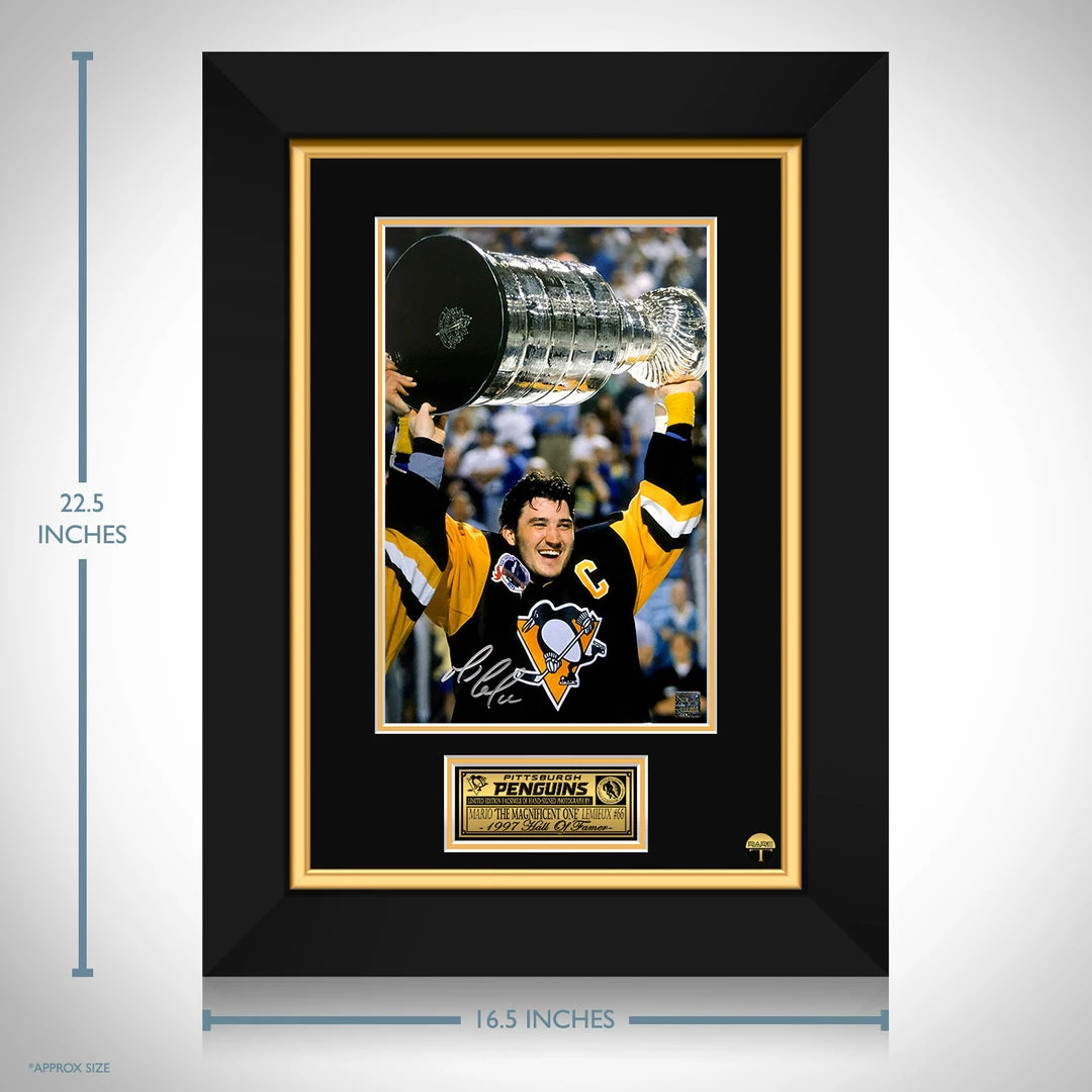 RARE-T Pittsburgh Penguins - Mario Lemieux Photo Limited Signature Edition Studio Licensed Custom Frame Limited Edition Frames 3 RARE-T Pittsburgh Penguins - Mario Lemieux Photo Limited Signature Edition Studio Licensed Custom Frame Limited Edition Frames