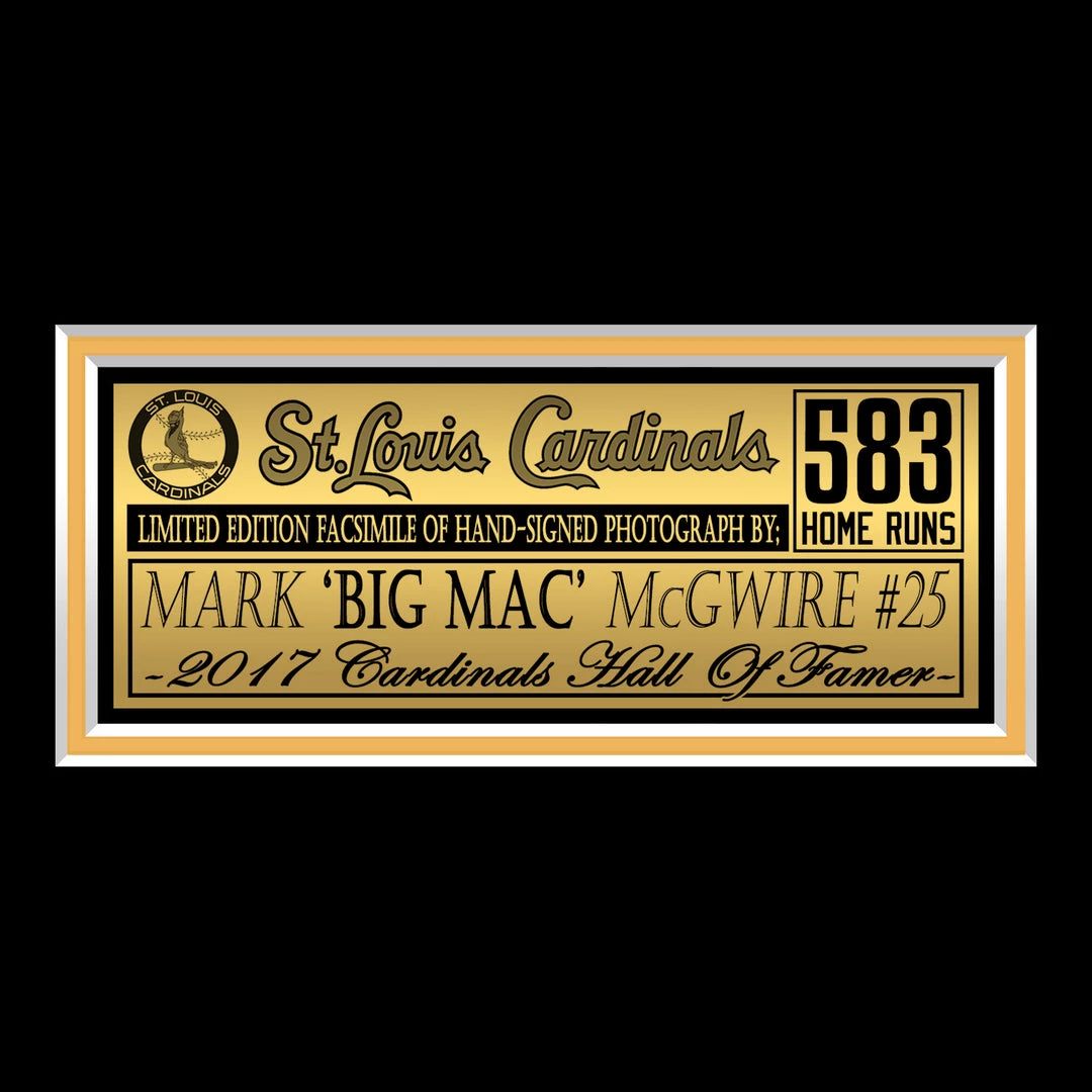 RARE-T St. Louis Cardinals - Mark McGwire Photo Limited Signature Edition Studio Licensed Custom Frame 5 RARE-T St. Louis Cardinals - Mark McGwire Photo Limited Signature Edition Studio Licensed Custom Frame