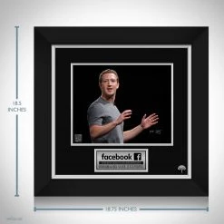 RARE-T Limited Edition Frames Mark Zuckerberg Limited Signature Edition Studio Licensed Photo Custom Frame
