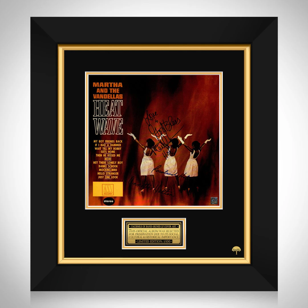 RARE-T Limited Edition Frames Martha Reeves And The Vandellas - Heat Wave LP Cover Limited Signature Edition Studio Licensed Custom Frame 1 RARE-T Limited Edition Frames Martha Reeves And The Vandellas - Heat Wave LP Cover Limited Signature Edition Studio Licensed Custom Frame