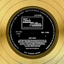 RARE-T Martha Reeves And The Vandellas Heat Wave Gold LP Limited Signature Edition Studio Licensed Custom Frame