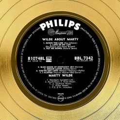 RARE-T Limited Edition Frames Marty Wilde - Wilde About Mary Gold LP Limited Signature Edition Studio Licensed Custom Frame