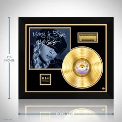 RARE-T Mary J. Blige My Life Gold LP Limited Signature Edition Studio Licensed Custom Frame
