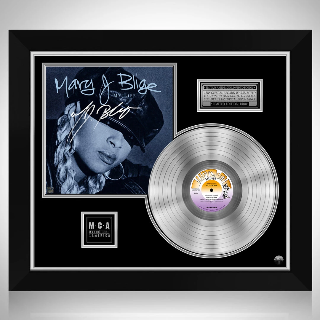 RARE-T Mary J. Blige My Life Platinum LP Limited Signature Edition Studio Licensed Custom Frame Limited Edition Frames 1 RARE-T Mary J. Blige My Life Platinum LP Limited Signature Edition Studio Licensed Custom Frame Limited Edition Frames