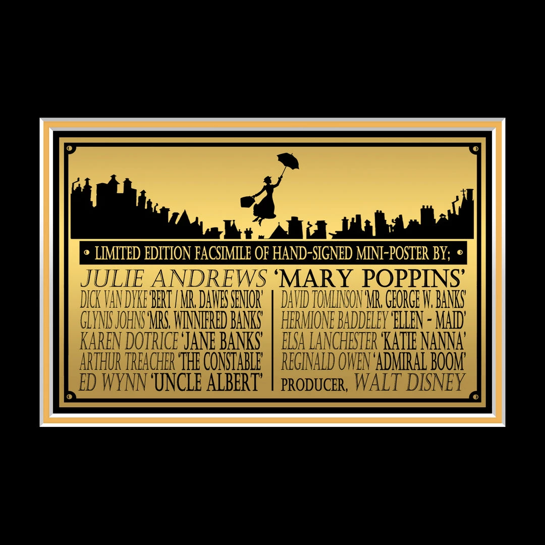 RARE-T Mary Poppins Mini Poster Limited Signature Edition Studio Licensed Custom Frame Limited Edition Frames 6 RARE-T Mary Poppins Mini Poster Limited Signature Edition Studio Licensed Custom Frame Limited Edition Frames