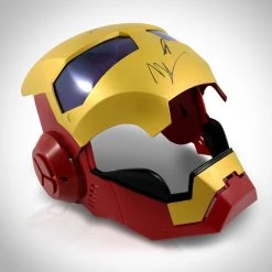 PPC Iron Man Helmet- IV Mask Psa/Dna Coa Hand-Signed By Jon Favreau, Mickey Rourke & Robert Downey Jr. Display Signed Memorabilia
