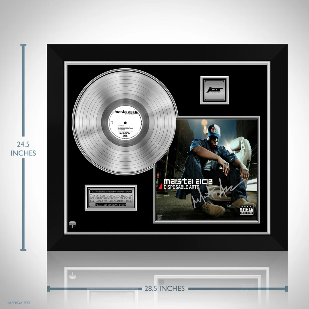 RARE-T Limited Edition Frames Masta Ace - Disposable Arts Platinum LP Limited Signature Edition Studio Licensed Custom Frame 3 RARE-T Limited Edition Frames Masta Ace - Disposable Arts Platinum LP Limited Signature Edition Studio Licensed Custom Frame