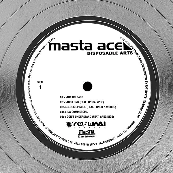 RARE-T Limited Edition Frames Masta Ace - Disposable Arts Platinum LP Limited Signature Edition Studio Licensed Custom Frame 5 RARE-T Limited Edition Frames Masta Ace - Disposable Arts Platinum LP Limited Signature Edition Studio Licensed Custom Frame