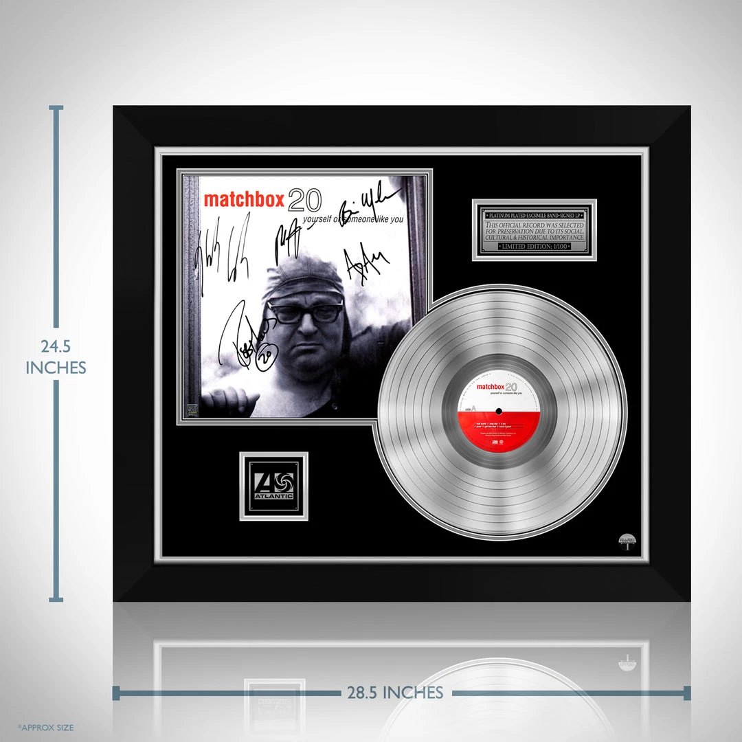 RARE-T Matchbox 20 Yourself Or Someone Like You Platinum LP Limited Signature Edition Studio Licensed Custom Frame Limited Edition Frames 7 RARE-T Matchbox 20 Yourself Or Someone Like You Platinum LP Limited Signature Edition Studio Licensed Custom Frame Limited Edition Frames