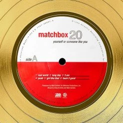 RARE-T Limited Edition Frames Matchbox 20 - Yourself Or Someone Like You Gold LP Limited Signature Edition Studio Licensed Custom Frame