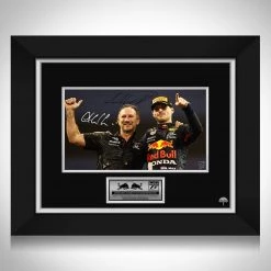 RARE-T Max Verstappen & Christian Horner Red Bull World Champions Photo Limited Signature Edition Licensed Custom Frame Limited Edition Frames
