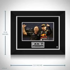 RARE-T Max Verstappen & Christian Horner Red Bull World Champions Photo Limited Signature Edition Licensed Custom Frame Limited Edition Frames