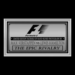 RARE-T Max Verstappen Vs. Lewis Hamilton Photo Limited Signature Edition Licensed Custom Frame Limited Edition Frames