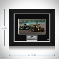 RARE-T Max Verstappen Vs. Lewis Hamilton Photo Limited Signature Edition Licensed Custom Frame Limited Edition Frames