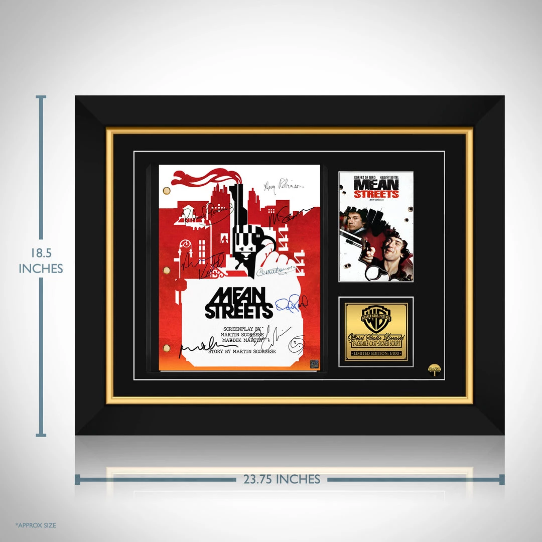 RARE-T Mean Streets Script Limited Signature Edition Studio Licensed Custom Frame Limited Edition Frames 2 RARE-T Mean Streets Script Limited Signature Edition Studio Licensed Custom Frame Limited Edition Frames