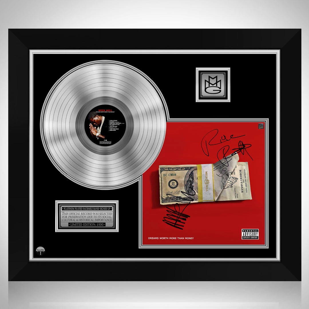RARE-T Meek Mill - Dream Worth More Than Money Platinum LP Limited Signature Edition Studio Licensed Custom Frame 1 RARE-T Meek Mill - Dream Worth More Than Money Platinum LP Limited Signature Edition Studio Licensed Custom Frame