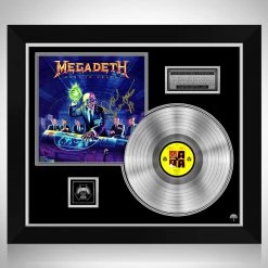 RARE-T Megadeth Rust In Peace Platinum LP Limited Signature Edition Studio Licensed Custom Frame