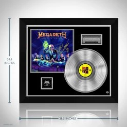 RARE-T Megadeth Rust In Peace Platinum LP Limited Signature Edition Studio Licensed Custom Frame