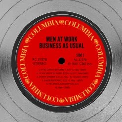 RARE-T Limited Edition Frames Men At Work - Business As Usual Platinum LP Limited Signature Edition Studio Licensed Custom Frame