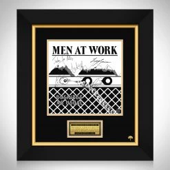 RARE-T Men At Work - Business As Usual LP Cover Limited Signature Edition Studio Licensed Custom Frame