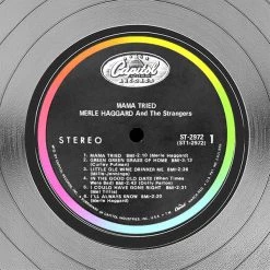 RARE-T Limited Edition Frames Merle Haggard - Mama Tried Platinum LP Limited Signature Edition Studio Licensed Custom Frame