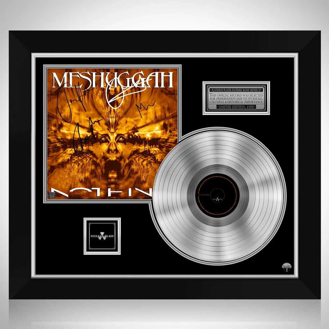 RARE-T Limited Edition Frames Meshuggah - Nothing Platinum LP Limited Signature Edition Studio Licensed Custom Frame 1 RARE-T Limited Edition Frames Meshuggah - Nothing Platinum LP Limited Signature Edition Studio Licensed Custom Frame