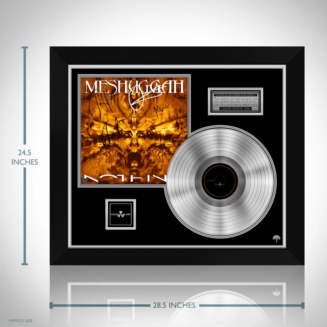 RARE-T Limited Edition Frames Meshuggah - Nothing Platinum LP Limited Signature Edition Studio Licensed Custom Frame 3 RARE-T Limited Edition Frames Meshuggah - Nothing Platinum LP Limited Signature Edition Studio Licensed Custom Frame