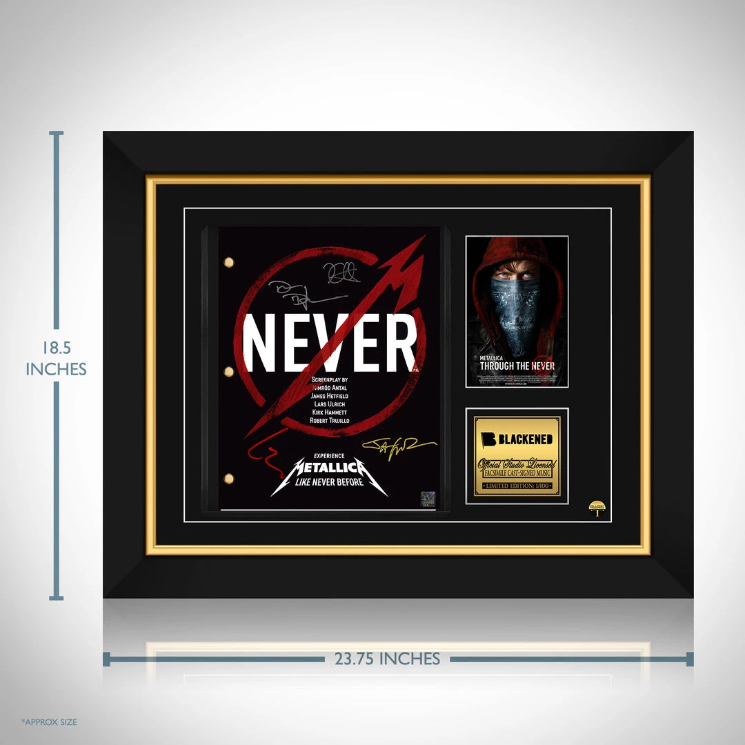 RARE-T Metallica Through The Never Screenplay Lyrics & Music Sheet Limited Signature Edition Studio Licensed Custom Frame 2 RARE-T Metallica Through The Never Screenplay Lyrics & Music Sheet Limited Signature Edition Studio Licensed Custom Frame
