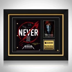 RARE-T Metallica Through The Never Screenplay Lyrics & Music Sheet Limited Signature Edition Studio Licensed Custom Frame