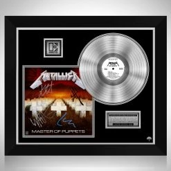 RARE-T Metallica Master Of Puppets Platinum LP Limited Signature Edition Studio Licensed Custom Frame