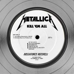 RARE-T Limited Edition Frames Metallica Kill Em All Platinum LP Limited Signature Edition Studio Licensed Custom Frame