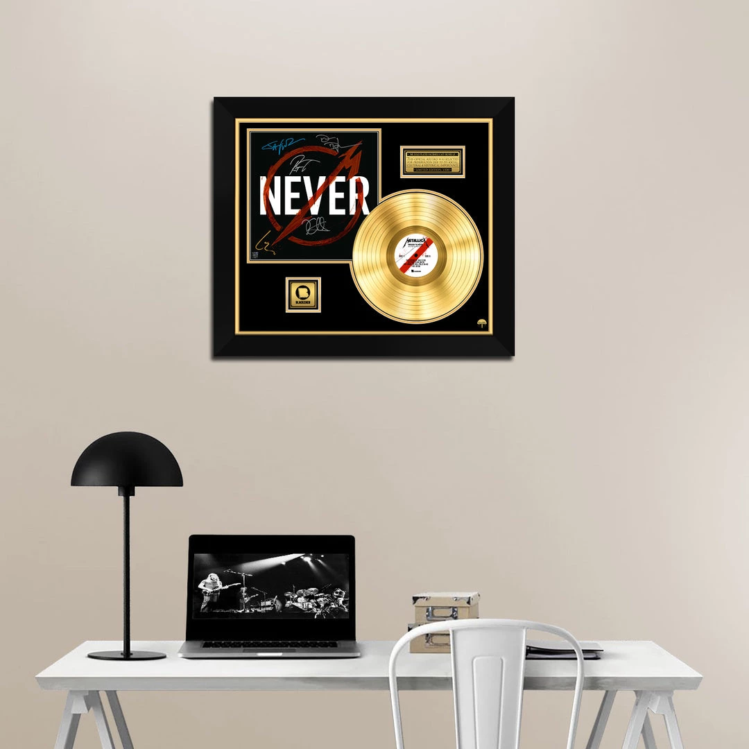 RARE-T Metallica - Through The Never Gold LP Limited Signature Edition Studio Licensed Custom Frame Limited Edition Frames 2 RARE-T Metallica - Through The Never Gold LP Limited Signature Edition Studio Licensed Custom Frame Limited Edition Frames