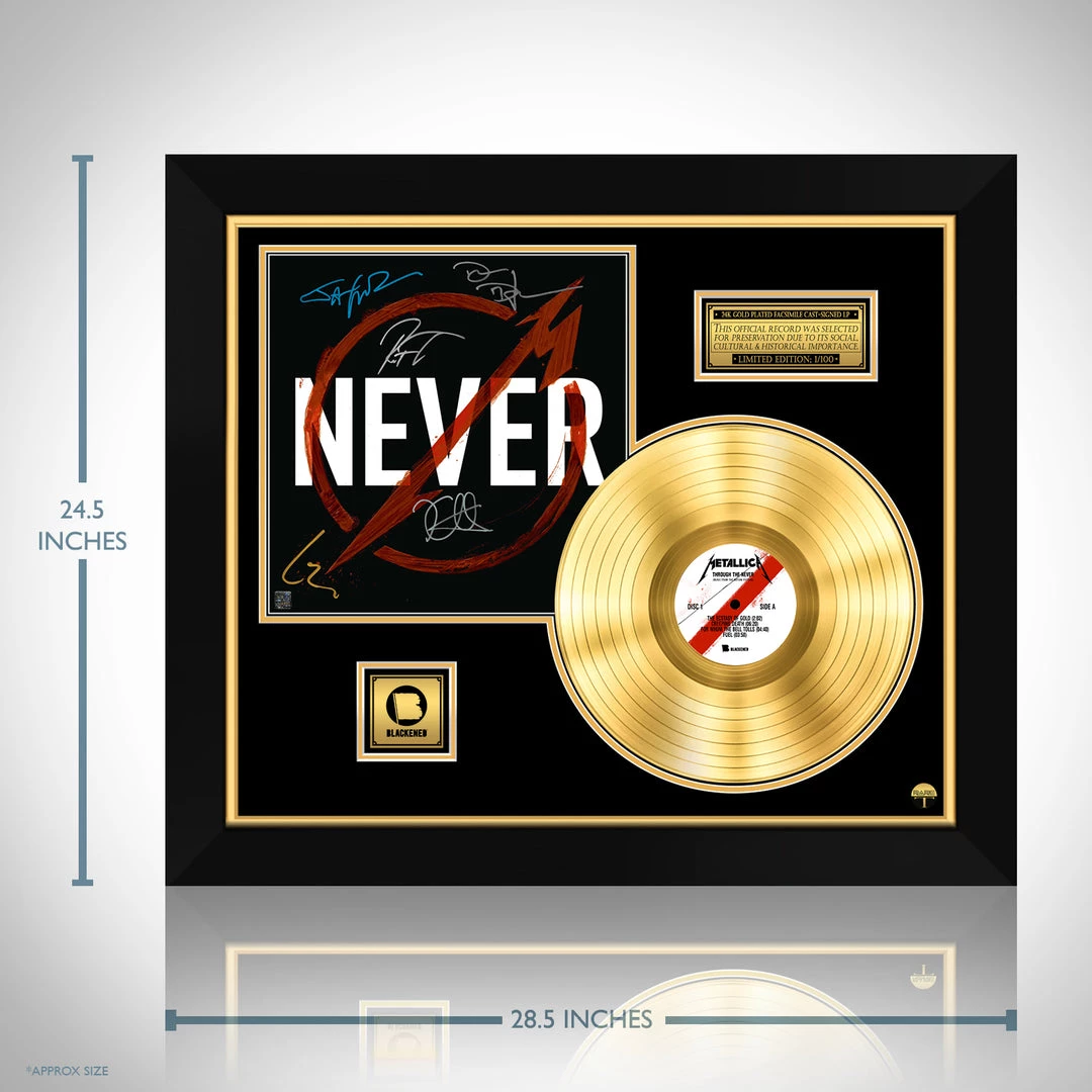 RARE-T Metallica - Through The Never Gold LP Limited Signature Edition Studio Licensed Custom Frame Limited Edition Frames 3 RARE-T Metallica - Through The Never Gold LP Limited Signature Edition Studio Licensed Custom Frame Limited Edition Frames